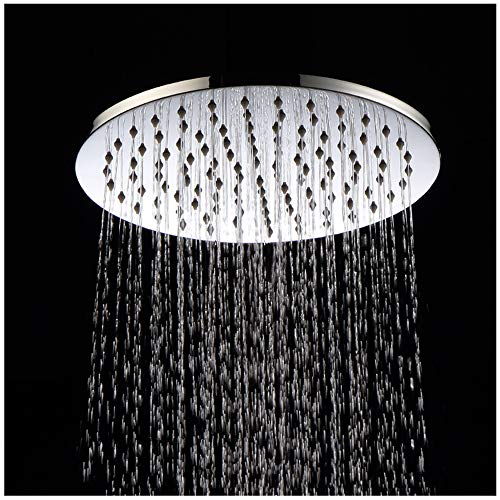 Regendusche 10 Zoll, Kopfbrause Messing Wasserfall Duschkopf mit Filter, Regenduschkopf mit Anti-Kalk-Düsen, Verchromt Parduschkopf für die