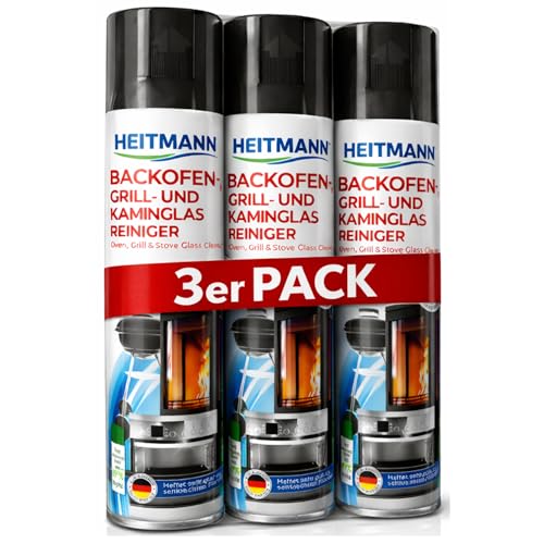 HEITMANN Backofen-, Grill- und Kaminglas Reiniger: Aktivschaum für...
