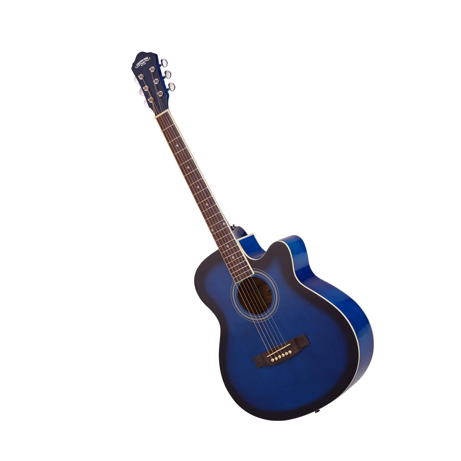 Karlak Akustyczna Gitara Folkowa Pełnowymiarowa 40-calowa Gitara Basowa z Wycięciem z Wycięciem Mosiężna Struna dla Początkujących Torba Koncertowa Kostki Capo