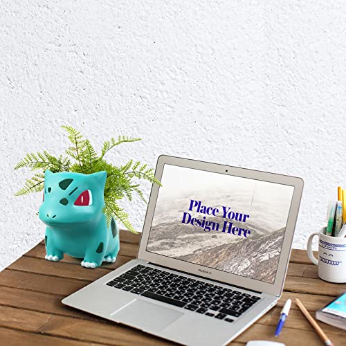 Ficootop 6.2'' Planter Pot Succulent Flowerpot Indoor Flower Plant Pots Great For Succulents, Flowers, Herbs, Cactus, House And Office Décor, Green #TOP6