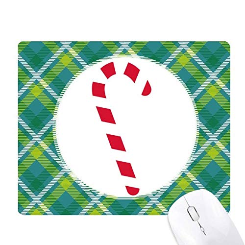 Tapis de souris pixel rouge Noël béquille verte grille pour ordinateur