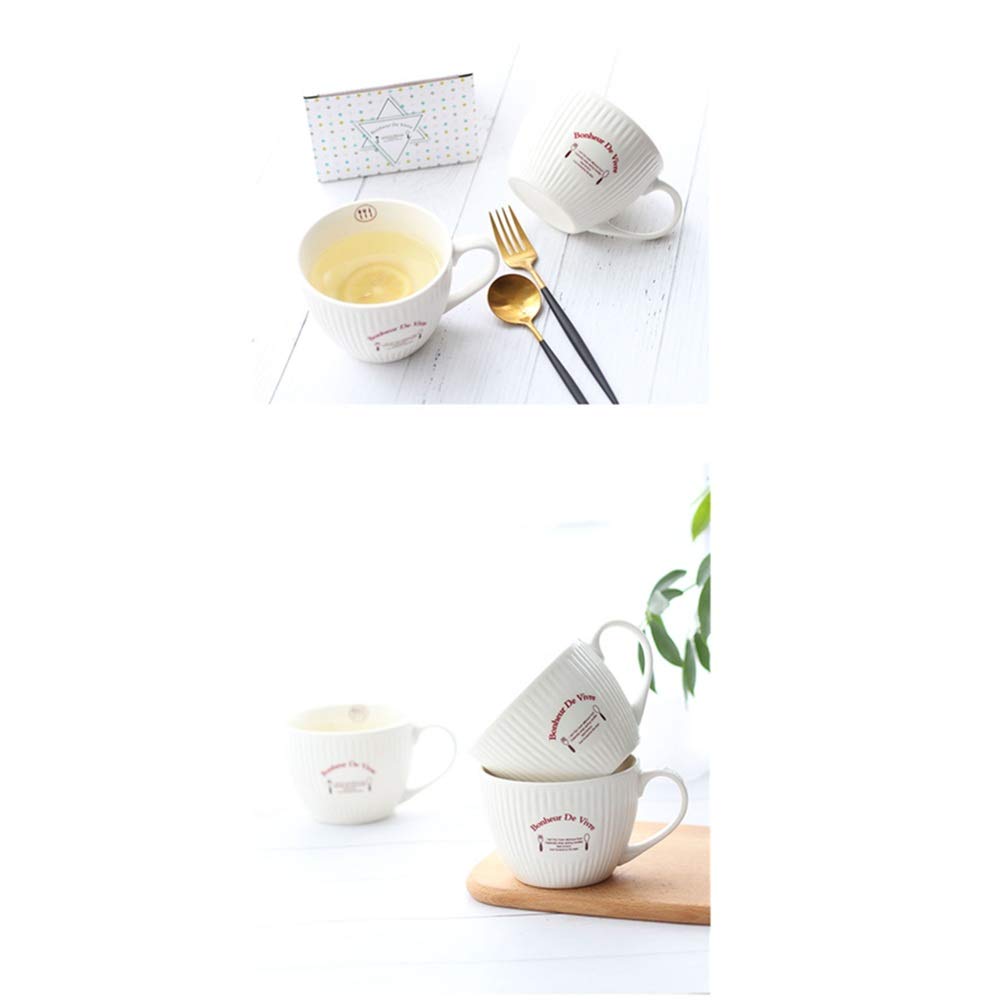 Tazza in Ceramica Retrò Colazione Francese Tazza Di Ceramica Grande Capacità 600 Ml Regalo Perfetto For Le Vacanze per L'uso Quotidiano