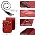 OMYSTYLE Neck Wallet, RFID Passport Holder for Travel, Adjustable Neck Strap, Waterproof Neck Pouch for Men & Women to Keep Cash, Credit Cards and Documents Safe, Red (8x6)