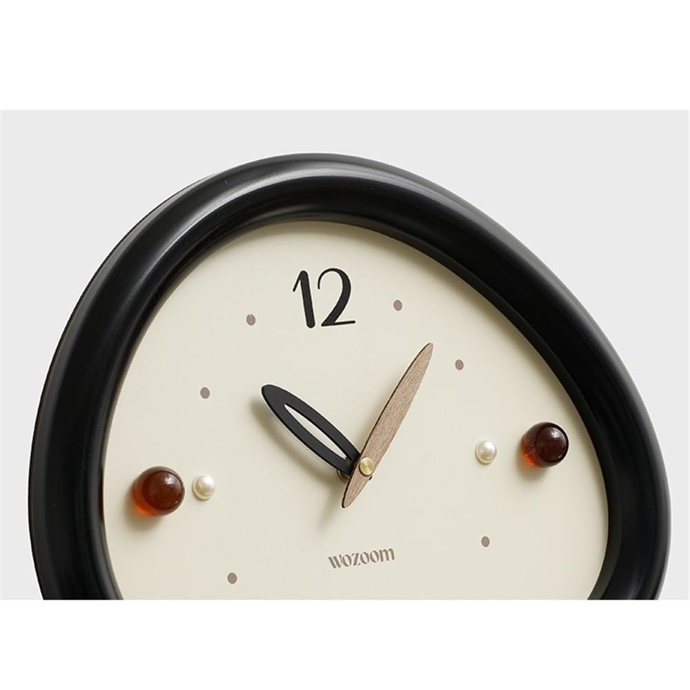 Cocina Reloj de Pared Creativo for Sala de Estar, decoración de Pared con péndulo, Negro, Blanco y Amarillo. Decoración(Yellow)