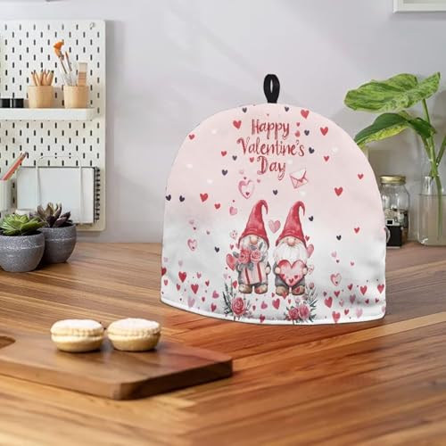 Image of Hudotybom Valentine Style Tea Cozy for Teapot - Insulated Large Cover to Keep Warm - Machine Washable Coffee Pot Cloth Cover - Valentine's Day Decorations