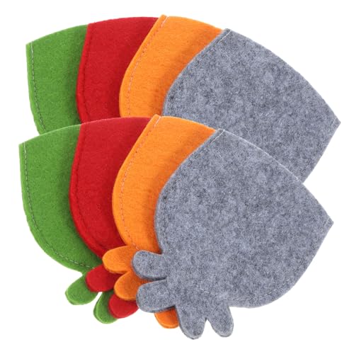 BUTIFULSIC 8pcs Chicken Egg Set Pineapple Easter Egg Storage Holder Hand Festival Eggs Covers Egg Bags Cover Egg Covers Egg Holder Eggs Holder Decor Egg Protectors for Easter Felt