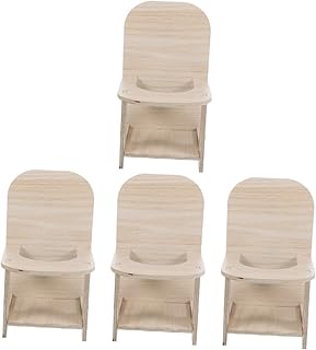 Ipetboom 4 Conjuntos Cadeira De Hamster Cadeira De Alimentação De Hamster Cadeira De Roedor Cadeira Em Miniatura Acessórios De Gaiola Cadeira De Gerbil Móveis Para Pequenos Animais Cadeira