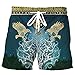 CYLZRCl Shorts Plage Hommes Short D'été Mode Short Odin Guerrier Viking Shorts Loisirs Imprimés 3D Pantalons Loisirs (Color : D, Taille : XL)