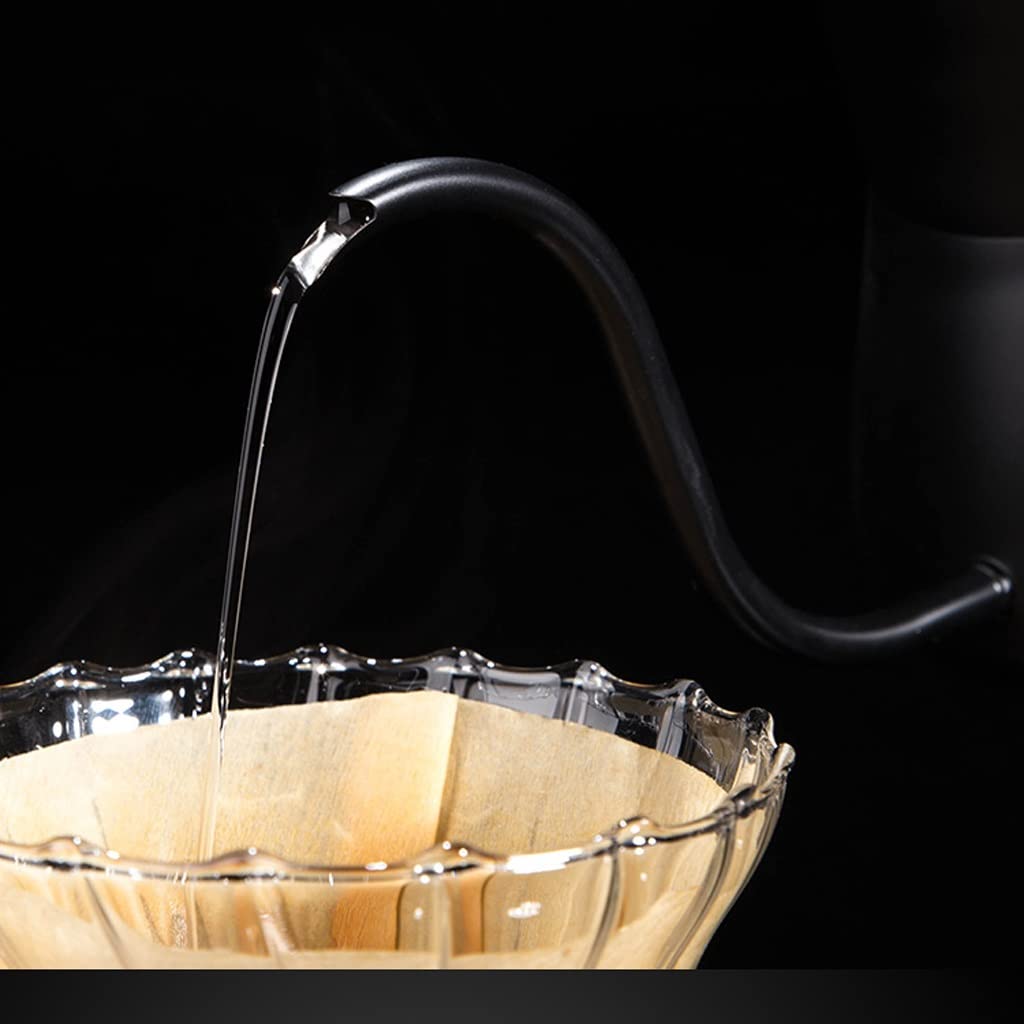 800ml, ręczny czajnik do kawy ze stali nierdzewnej 304, wiszący dzbanek do kawy, podgrzewany, ręczny pojemnik z wylewką, do parzenia kawy i herbaty /363(Black)