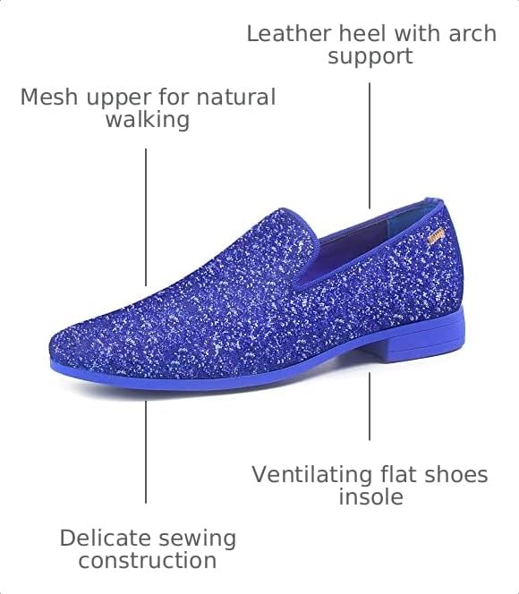 Image of UUBARIS Mens Dress Loafers Tuxedo Suit Slip on Shoes