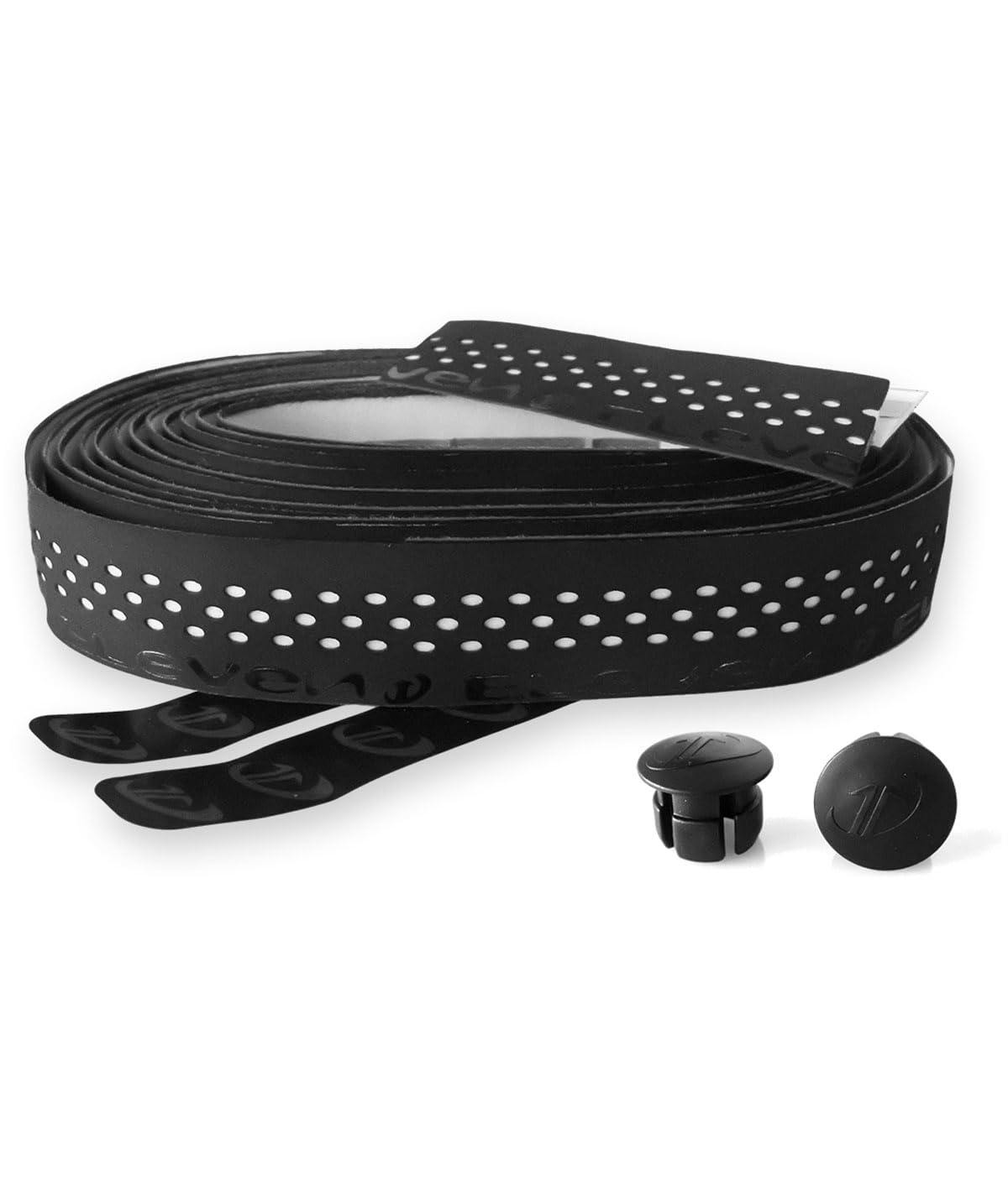 2x Fahrrad Lenkerband Schwarz - Rutschfeste Griffbänder Mit Endkappen