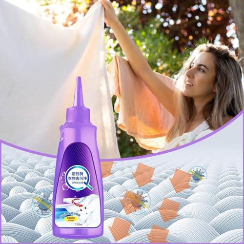 Image of COOFANDY Active Laundry Cloth Stain Remover, Deep Cleaning Detergent for All Textiles, White Shirt Protection, Garment Stubborn Stain Cleaner Oil Remover (1 Pc)