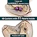 10PC Oyster with Round Pearl Inside Meaningful Color Freshwater Cultured Oyster Love Wish Pearls Beads for Jewelry Making Crafts Gifts(6-8mm, 9 Oysters with 1 Pearl, 1 Oyster with 2)