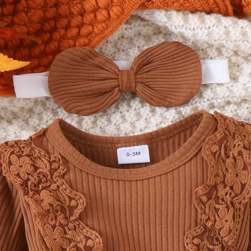 Baby Girl Clothes Fall Winter Outfit Plaid Romper Long Sleeve Dress Ruffles Bodysuit with Bow Headband4