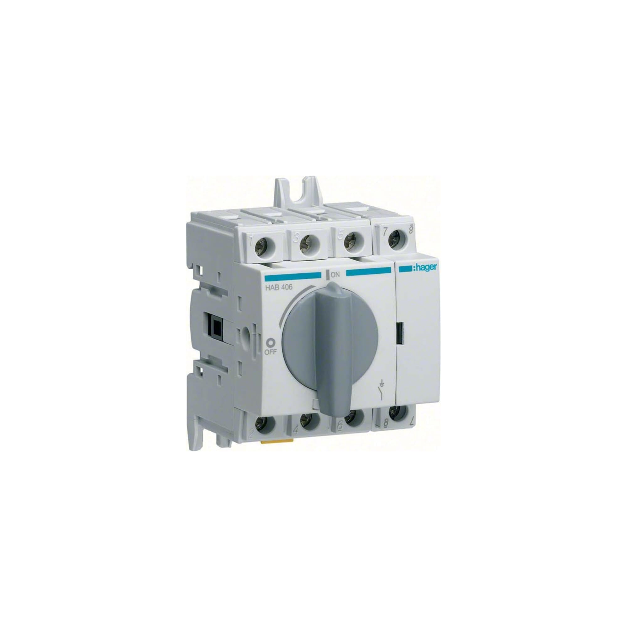 Hager Light/Gray Hab Switch-Disconnector - Hab406