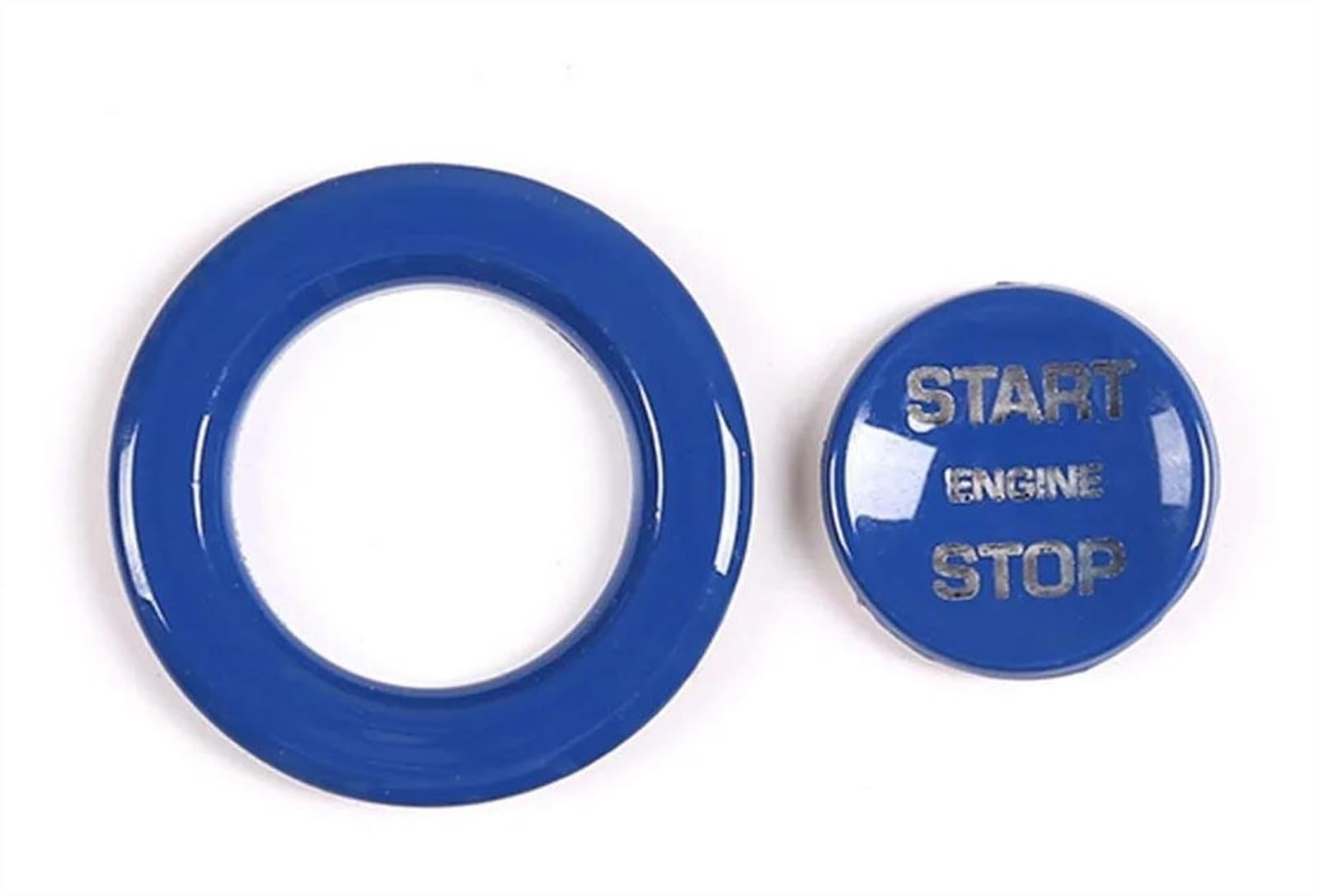 Car Switch Cover Compatible with Land for Rover for Range for Rover for Vogue L405 2pcs Car Engine Start Stop Button Ring Trim Cover Sticker(Blue)