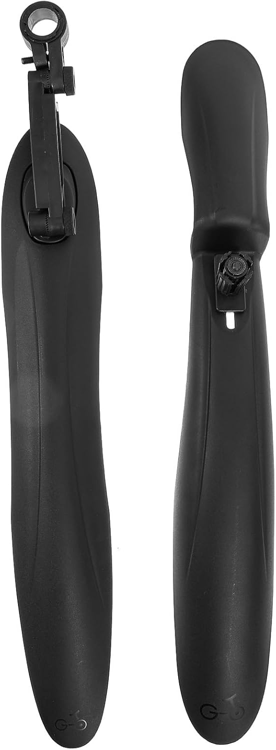 Housoutil Mountain Bike Mudguard 26-27.5 Inch Adjustable Plastic Bicycle Fender Mudguard Accessories Black Cycling Protective Splash Guard for Off-Road Riding