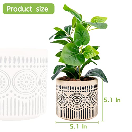 Chonsun Ceramic Planter 6 Inch Plant Pots Indoor Oudoor Planter Flower Pots Succulent Plant Pots Ceramic Mid-Century Planter #TOP3