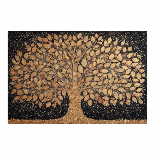 Poster nature arbre de vie marron deco murale salon chambre 80x120