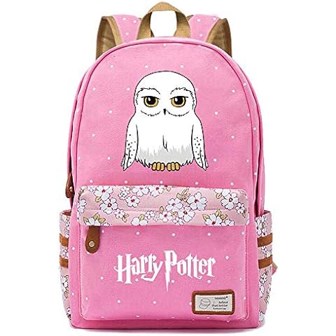 NYLY Stylish Harry Potter School Backpack Water Repellent Floral Casual Daypack Computer Bag Dobby/Owl Large S-8 Cover