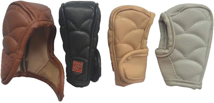 Carb Carbelieve Car Gear Genuine Leather Cover Automatic Gear Protective Cover Gear Shift Knob Cover (beige, 12cm x 6cm x 6cm)