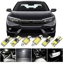 BMT xms LED Interior Light Kit Replacement for Honda Civic 5D 10th 2013-2023,6000K Cool White LED Car Interior Lights, 8 Pieces