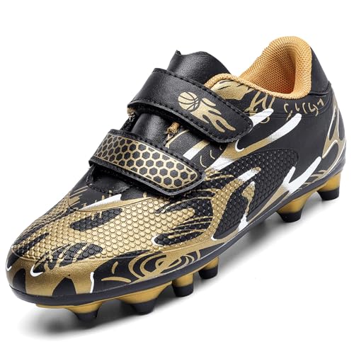 Unitysow Chaussures de Football Garçon Spike Crampons Professionnel Antidérapant Athlétisme Entrainement Chaussures de Sport Enfant Chaussures de...