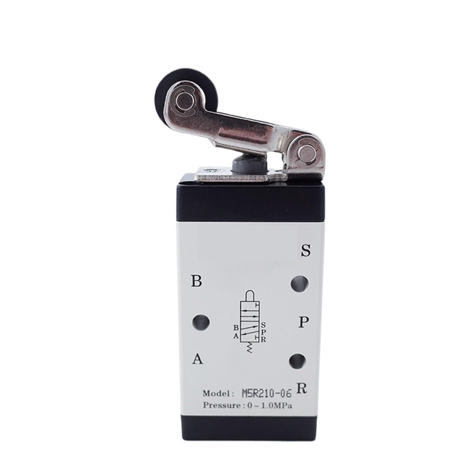 Uyqukggpsn M5pm 1Pcs Pneumatic 5/2 Way Control Valves 1/8 1/4 M3/M5b110-06 M5c M5d M5r L Y M5pp M5pf210-08 Roller Type Mechanical Valve Switch(,110-06)
