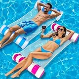PQETBV Materassino Mare, Gonfiabili Per Piscina, 2 Pezzi Amaca Gonfiabile Galleggiante 4 i...