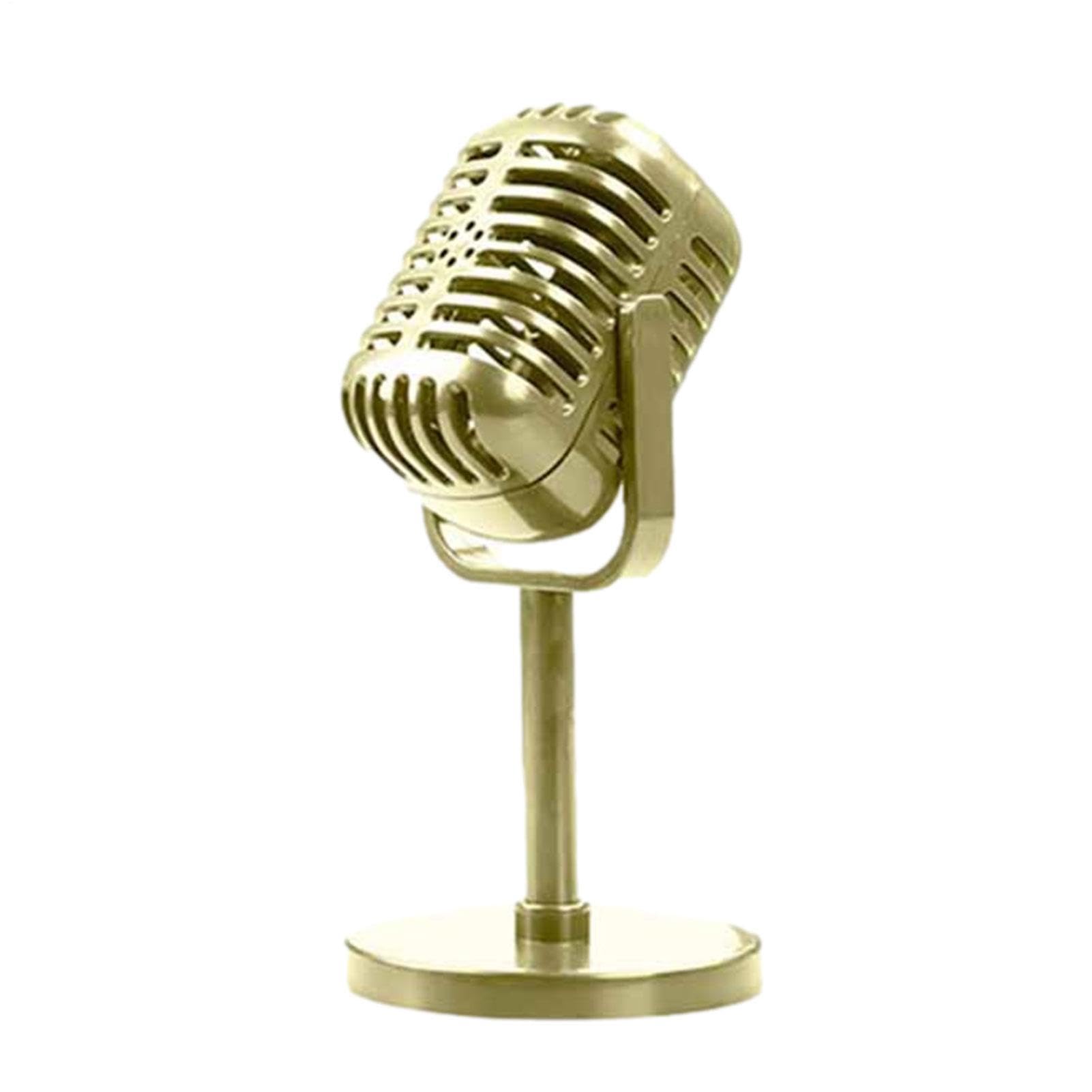 Vintage Toy, Vintage Desktop Microphone Prop with Stand