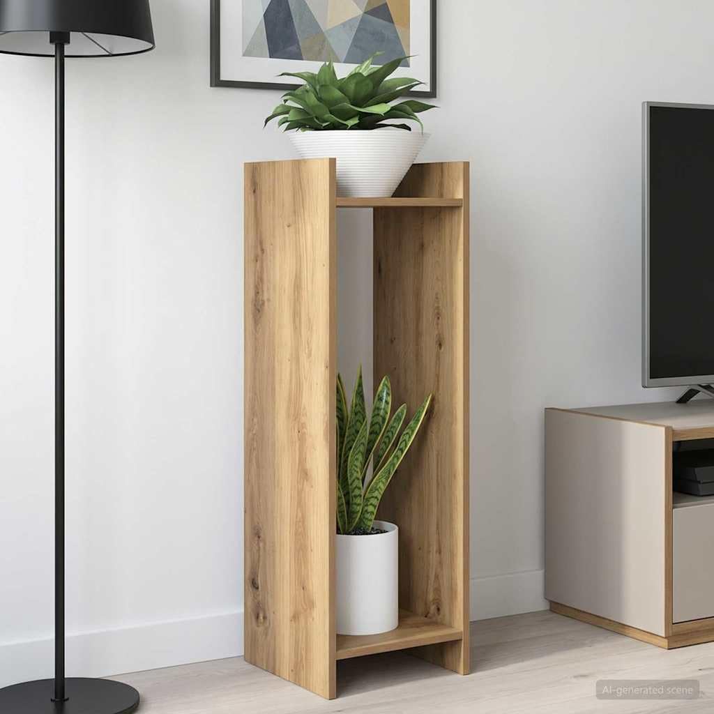 Supporto per piante in rovere Artisan, 30 x 30 x 100 cm, in legno