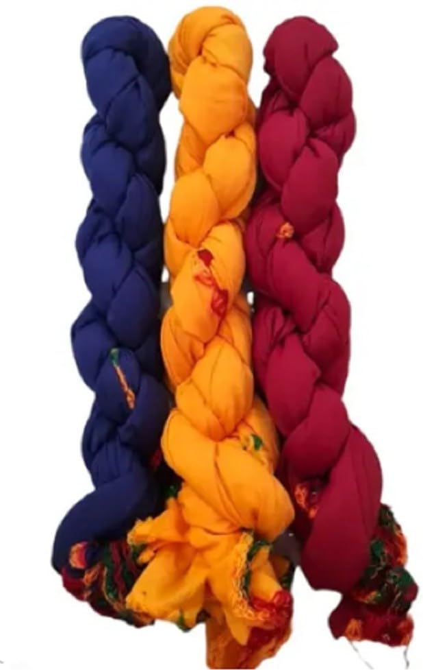 Nakoda Creation Cotton Blend Solid Women Dupatta (Samosa Pack Of 3:-Navy Blue,Yellow,Maroon) - BZ94339-picture-39