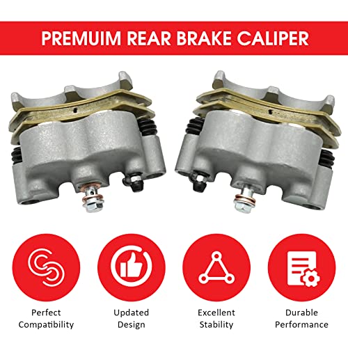Image of M MATI Rear Left Right Brake Caliper Pads for Polaris Ranger Crew 1000 900 800 700 570-6 800 6x6 Diesel 1912374 1912375 1911427 1911429