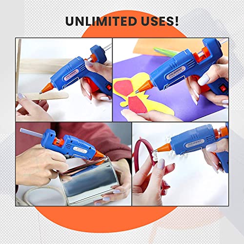 Mini Hot Glue Gun with 30 Glue Sticks for Crafts School DIY Arts Home Quick Repairs, 20W, Blue - Image 4