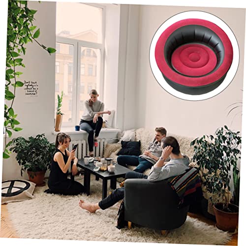 Sofá de aire portátil Luxshiny de PVC rojo para exteriores 7