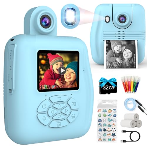 GOPIUPIU Kids Camera Instant Print Camera, HD Digital Instant Camera