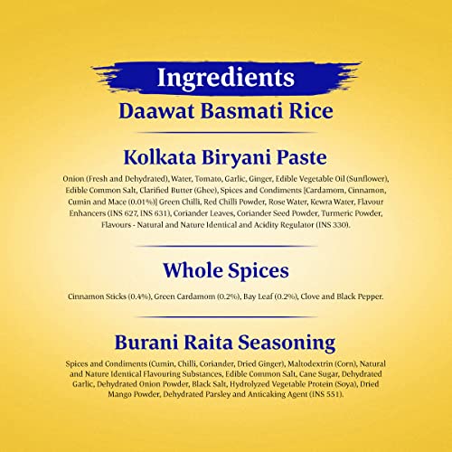 Image of Daawat Biryani Kit Kolkata | Authentic Recipe | Ready in 30 min | Ready to Cook | 334gm (Pack of 2)