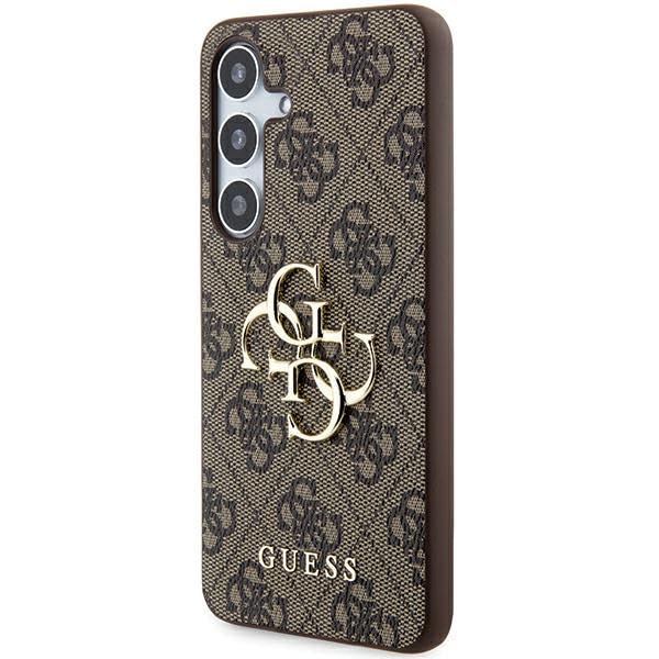 Coque Galaxy A55 Guess Marron : Sublimez votre style en soirée avec le Big Metal Logo - 2