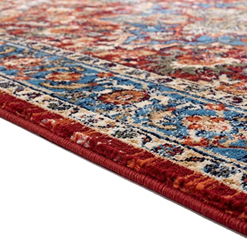 Luxe Weavers Howell Collection Red Oriental 5X7 Area Rug Non-Shedding Rugs #TOP5