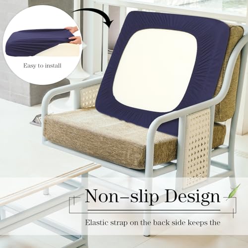 Newwiee NEWWIEE-CUSHIONS-1659 Set Of 4 Stretch Cushion Covers Sofa Couch Seat Chair Slipcovers Outdoor Patio Waterproof Cushion Covers Replacement Cushion Covers Furniture Protector thumb #5