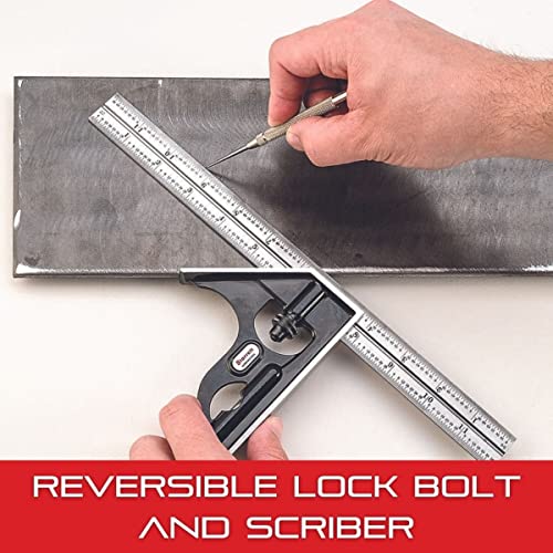 Équerre combinée Starrett angle ajustable avec support robuste de 150 mm métrique - 6