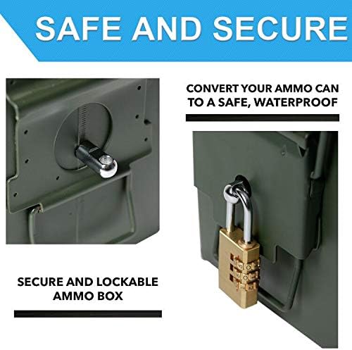Miniatura 9 de Aolamegs Caja de munición Kit de herrajes para bloqueo de latas .50 Cal, Grasa 50,l 30 Cal, 0.787 in, 1.575 in