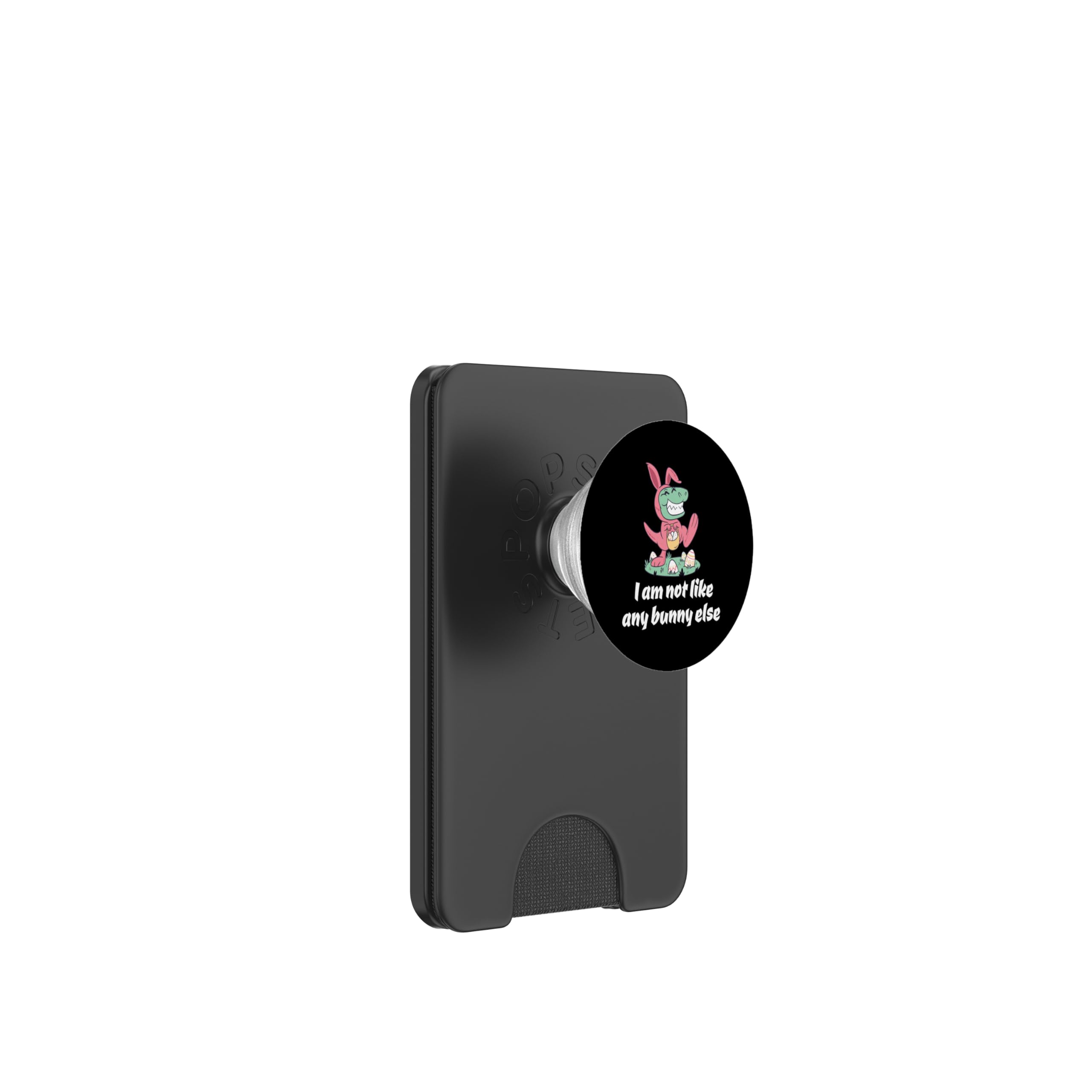 Not like the other T-Rex is looking for Easter eggs Easter bunny PopSockets PopWallet for MagSafe, Black