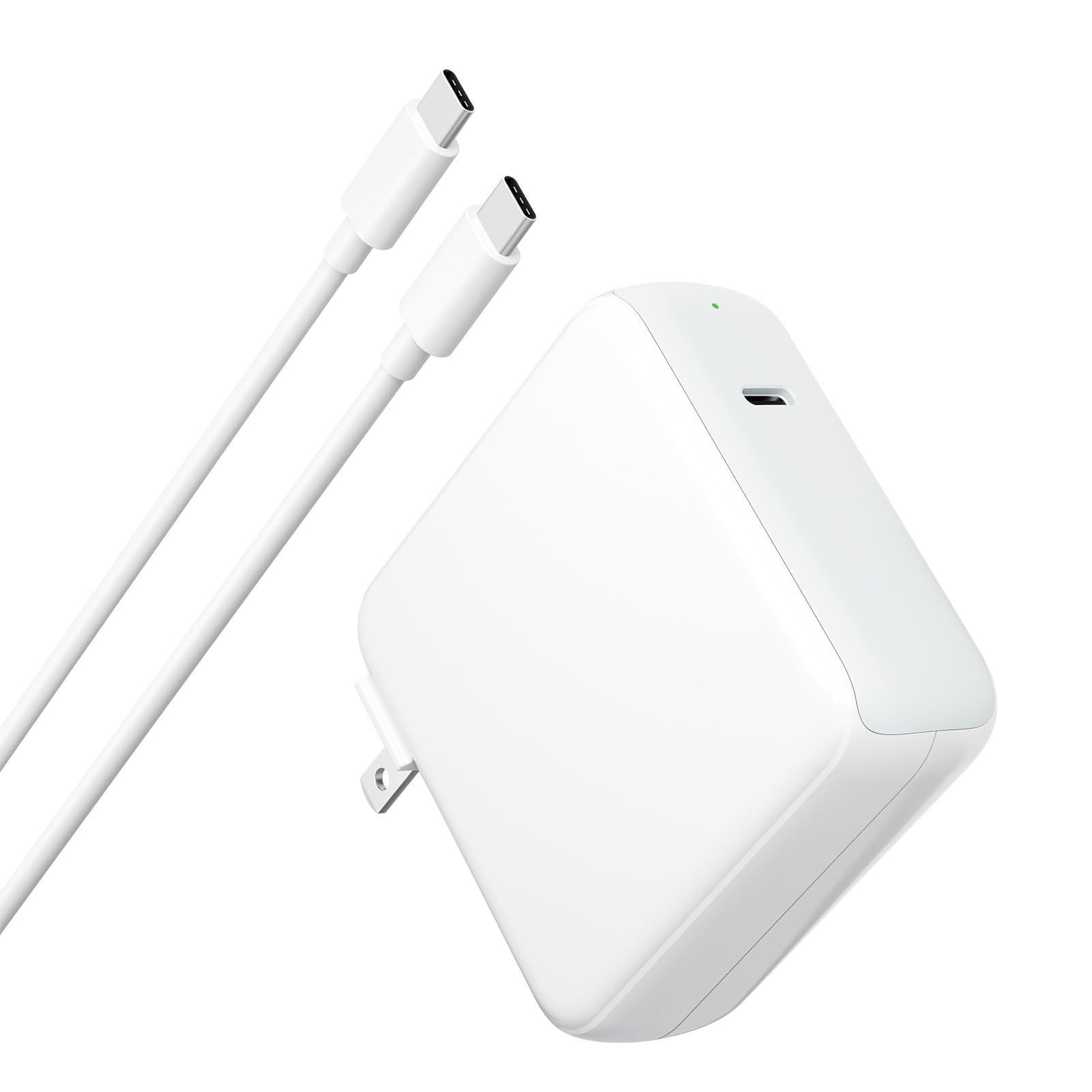 96W USB C Charger for MacBook Pro 16, 15, 14, 13 inch 2025 2024, 2023, 2022, 2021, M4 M3 M2 M1 MacBook Air, USBC Laptop Power Adapter, iPad, LED, 6.6ft 5A Cable Charging as Fast as Original Quality