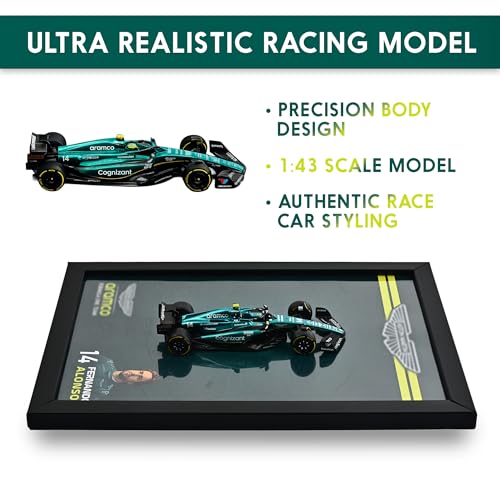 Image of CodersParadise 3D F1 Racing Wall Art Frame - AMR23 Inspired Green Open Wheel Formula Race Car Model Display - Motorsport Decor for Bedroom Office Garage Man Cave - Racing Gift for Men, Car Enthusiasts & Formula Fans Premium Collectible