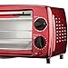 Brentwood Toaster Oven Stainless Steel, 4-Slice, Red