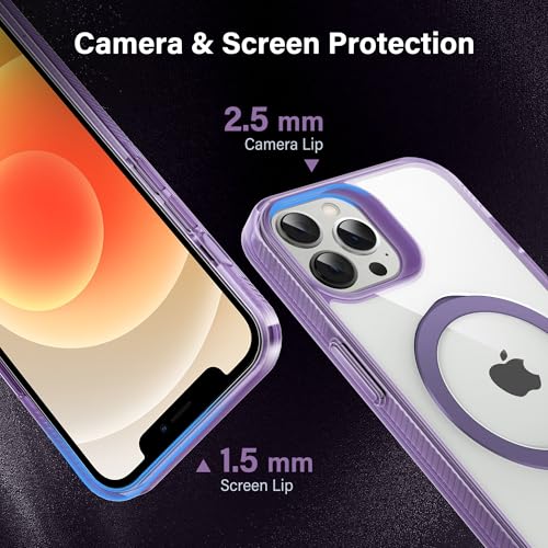 Coque MagSafe iPhone 12 Pro Max antichoc avec protection antirayure violette - 5