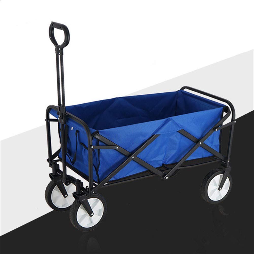 Beach Portable Trolley, Collapsible Beach Utility Wagon, Adjustable Handle, Oxford, 100kg