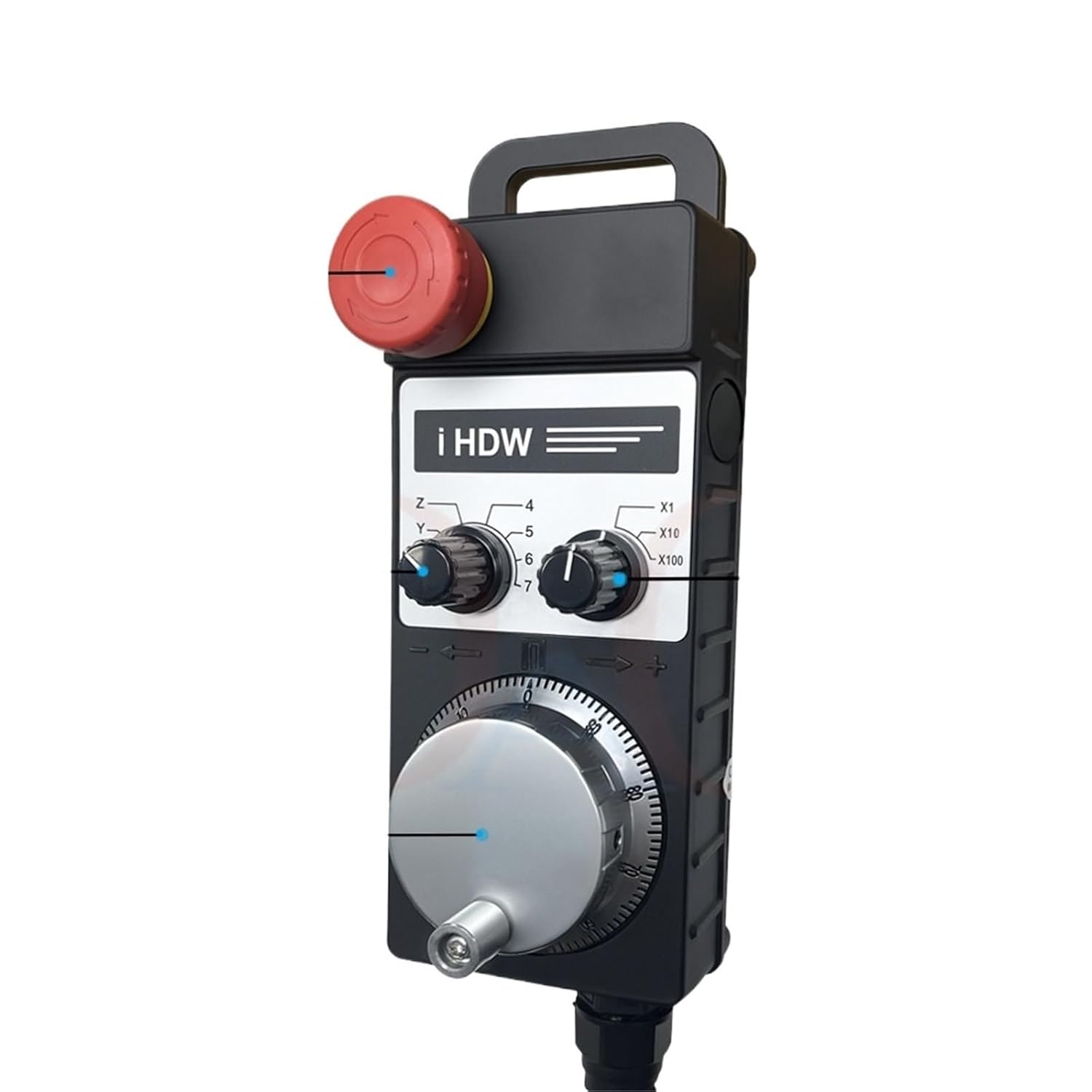 Handwheel Manual Pulse Generator with E-Stop Button for CNC HDW-BDA4S-IM IHDW-BDACS-IM(5S-IM,Brown_IHDW-BDA)