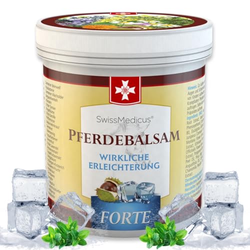 SwissMedicus - Balsamo di Cavallo - ALL’IPPOCASTANO - extra forte - pomata forte - 500 ml - contiene 25 estratti di erbe tra cui symphytum - ippocastano - ginepro - arnica